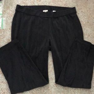 Talbots Woman Black Velour Pants